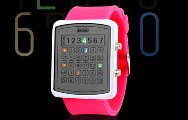 EL Backlight LED Digital Watch , Calculator Dial Mirror Watches