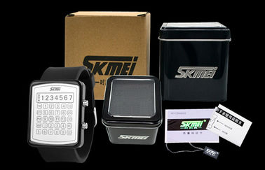 EL Backlight LED Digital Watch , Calculator Dial Mirror Watches