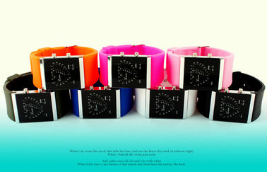 Girls LED Digital Wrist Watch , Blue Silicone Strap Electronic Watches
