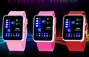 Lady Shockproof LED Digital Wrist Watch , Antimagnetic Binary Watch