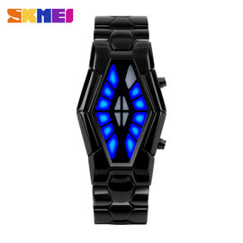 Snake Eyes Style Metal Band Watch , Blue Light Business Wrist Watch
