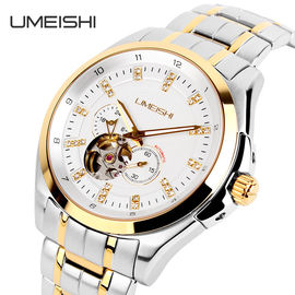 Machine Automatic Metal Strap Watch Men Smart Luxury Skeleton Visiable Structure