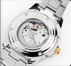 Machine Automatic Metal Strap Watch Men Smart Luxury Skeleton Visiable Structure
