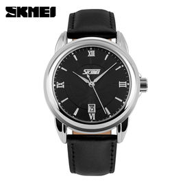 30M Water Resistant Fashion Genuine Leather Strap Men Strap Watch 5ATM Japan Movt