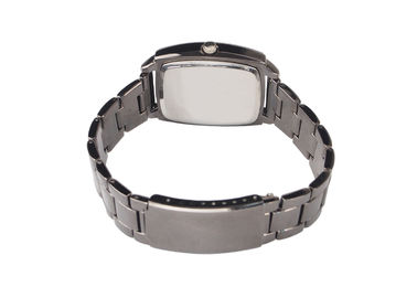 Luxurious Rectangular Water Resistance Metal Wrist Watch For Men / Women