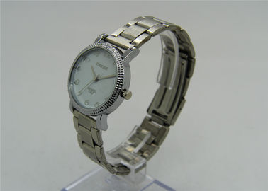 Lady Japan analog Movement Metal Strap Watch black dial patterned finish case