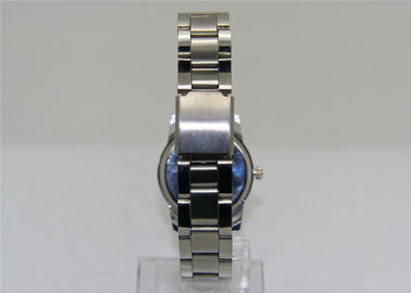 Stainless steel strap Metal Strap Watch with bezel and fake disc