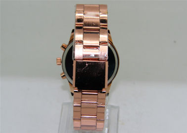 Rose gold Metal Strap Watch / Analog Quartz Watch 1ATM Waterproof