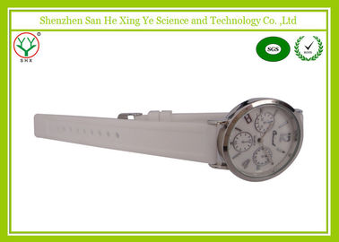 White Watchband 1 - 3 ATM Silicone Strap Watches For Ladies Logo Debossed
