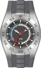 Silicon Strap Self Calibrating Watches , Coolest Digital Watches Dual Time Zone