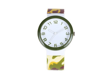 3 ATM PU Band Teenage Plastic Quartz Watch , Stainless Steel Back Case