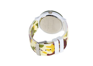 3 ATM PU Band Teenage Plastic Quartz Watch , Stainless Steel Back Case