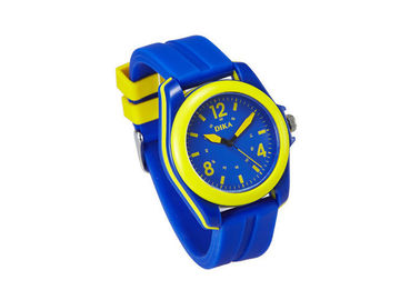 Promotional Colorful Plastic Quartz Watch With PMMA Face , Wrist Watches For Boys