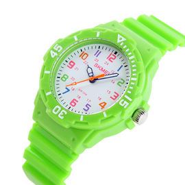 Pink Plastic Quartz Watch For Woman / Children , Automatic quartz watches