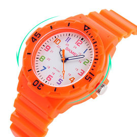 Pink Plastic Quartz Watch For Woman / Children , Automatic quartz watches