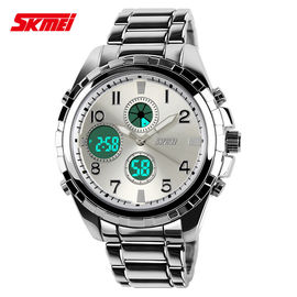 Multifunction Stainless Steel Quartz Watch For Man Use Zinc Alloy Strap