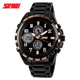 Zinc Alloy Case Stainless Steel Quartz Watch Black For Boy Students