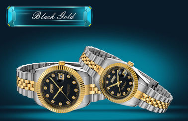 Hottest Couple Vogue Golden Stainless Steel Quartz Watches Japan Movts With Best Gifts Packing