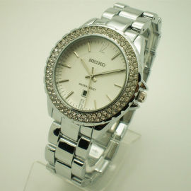 Stainless Steel quartz watches for women , womens wrist watch  with diamond