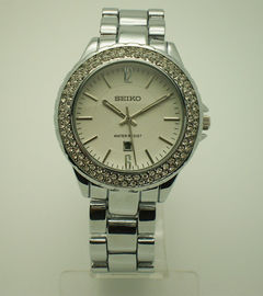 Stainless Steel quartz watches for women , womens wrist watch  with diamond