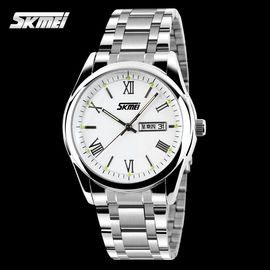 Silver Stainless Steel Quartz Watch Japan Movement , Men's Wrist Watch