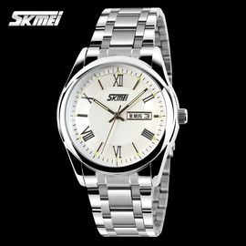 Silver Stainless Steel Quartz Watch Japan Movement , Men's Wrist Watch