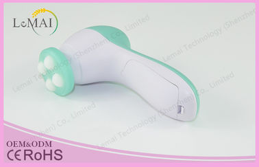Mini Electric Facial Brush for Deep Cleansing , Pink / Red / Green 4 In 1 Beauty Cleaner