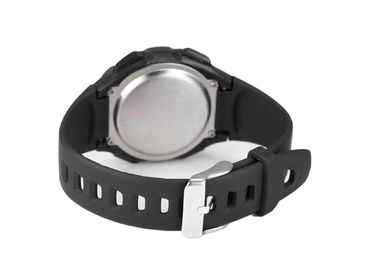 Black PU Waterproof Sport Watch For Man , Gents Chronograph Watch
