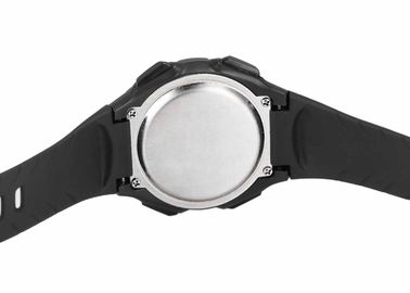 Black PU Waterproof Sport Watch For Man , Gents Chronograph Watch