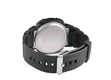 PU Case Anti - shock Black LCD Waterproof Sport Watch / Mens Wrist Watch