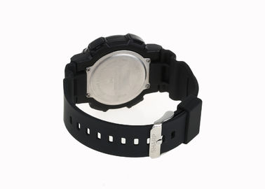 Red Dial 30 M Waterproof Digital Sports Watch Stainless Steel Case PC Band