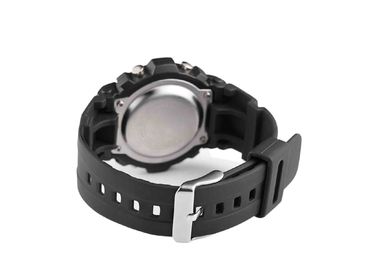 China Movement Water Resistant Sport Watch With PU Strap / Stainless Steel Back Case