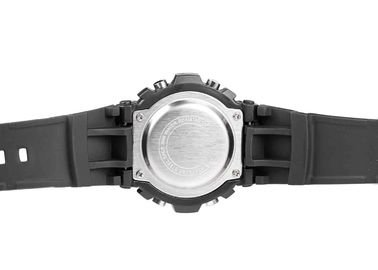 China Movement Water Resistant Sport Watch With PU Strap / Stainless Steel Back Case