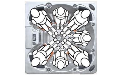 Outdoor Jacuzzier Whirlpools Massage Spa / Party SPA Equipment for7 Adults