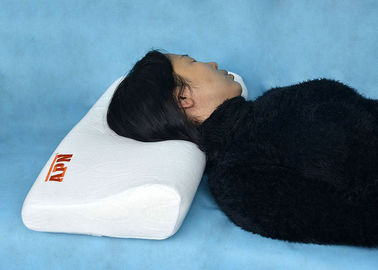 Customized Logo White Wavy Pillow For Sleepless People / Cervical Spondylosis
