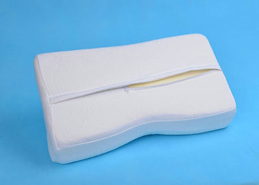 Customized Logo White Wavy Pillow For Sleepless People / Cervical Spondylosis