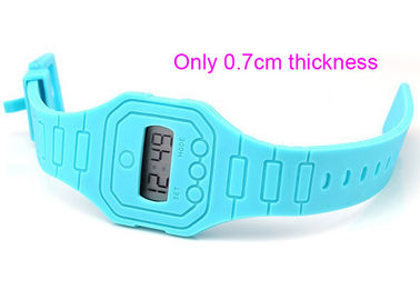 Custom Water Resistant Blue Silicone Wristband Watches Promotion Gift
