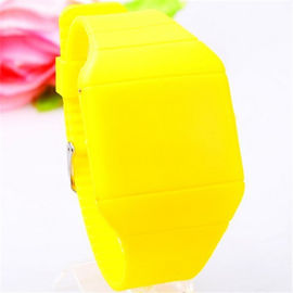 Waterproof Sports Silicone Wristband Watch , Touch Screen Led Watch