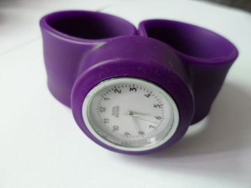 Eco-friendly Digital Silicone Band Watch Purple Luxury For Children