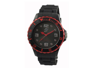 Unisex Silicone Wristband Watch Three Bead Band With Silver Up Number