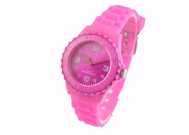 Unisex Silicone Wristband Watch Three Bead Band With Silver Up Number