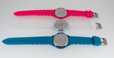 Teenage Roses Red Silicone Wristband Watch Small Round Face Promotion Watch For Girls