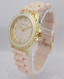 Water resistant White Dial  Pattern Silicone Quartz Watch For  Girls,LOGO customized on dial