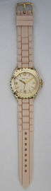 Water resistant White Dial  Pattern Silicone Quartz Watch For  Girls,LOGO customized on dial