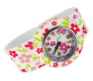 Flower Printing Silicone Slap Wristwatch Personalized Customized for Children