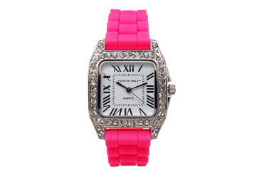 Lady 1 ATM Quartz watch Bling Diamond Wrist Watches Silicone Watchband