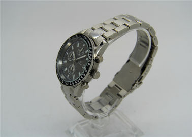 Luminous hands Stainless Steel Case Watch round shape silicone wristband watch