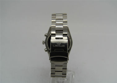 Luminous hands Stainless Steel Case Watch round shape silicone wristband watch