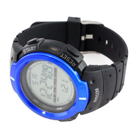 Unisex Mens Digital Sports Watches With Plastic Glass , Rubber Strap Watches
