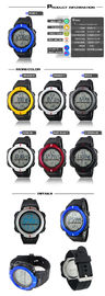 Unisex Mens Digital Sports Watches With Plastic Glass , Rubber Strap Watches